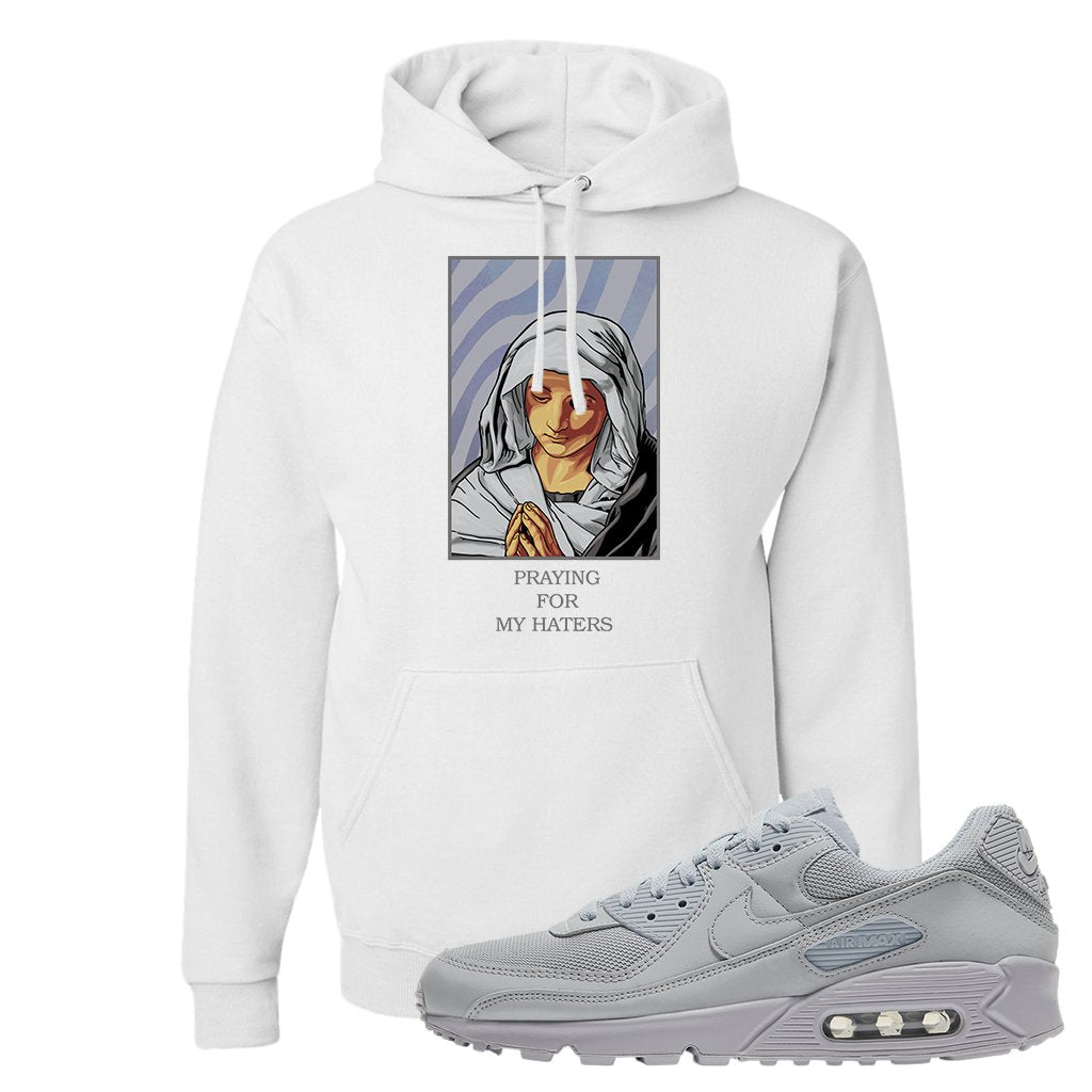 Air Max 90 Wolf Grey Hoodie | God Told Me, White