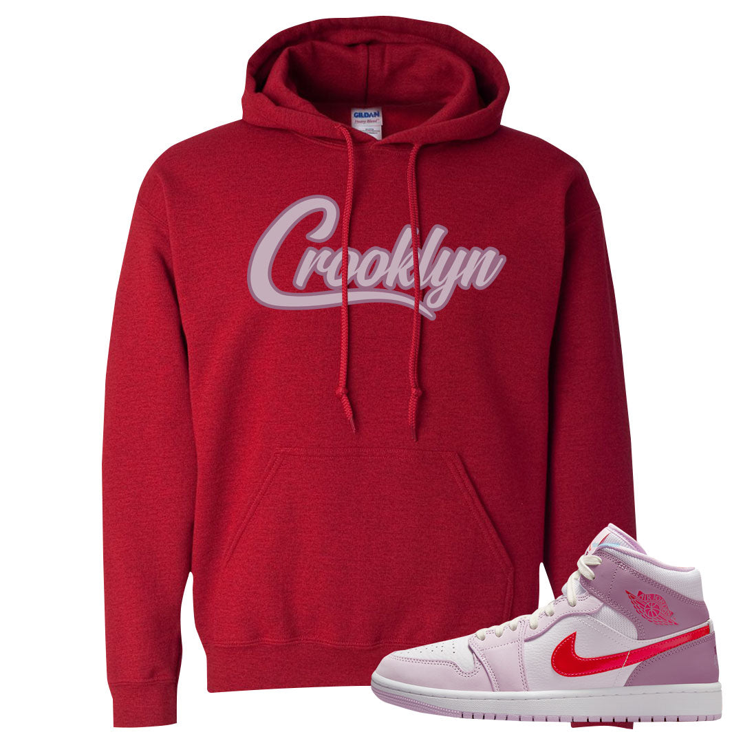 Valentine's Day Mid 1s Hoodie | Crooklyn, Red