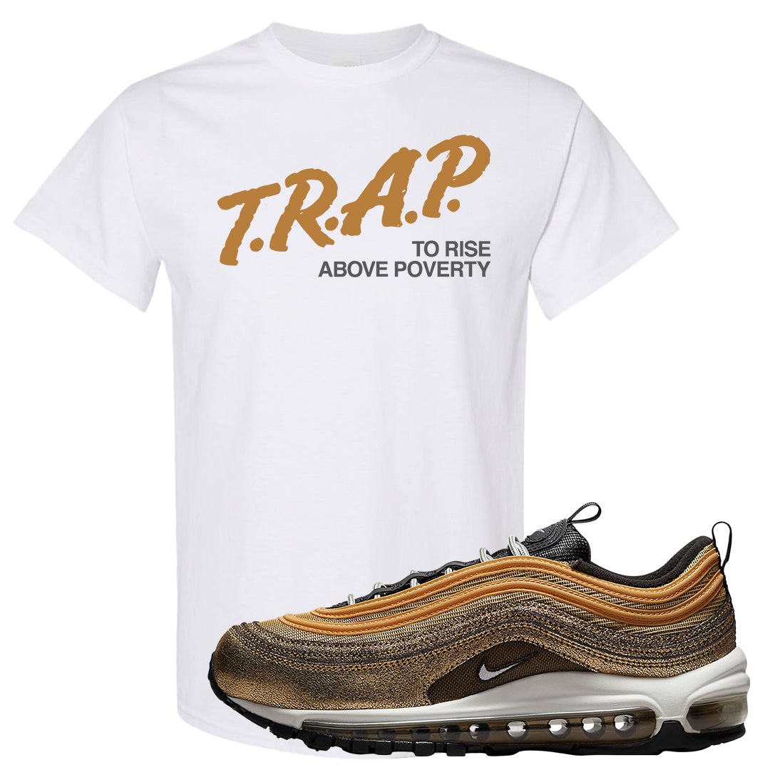 Golden Gals 97s T Shirt | Trap To Rise Above Poverty, White