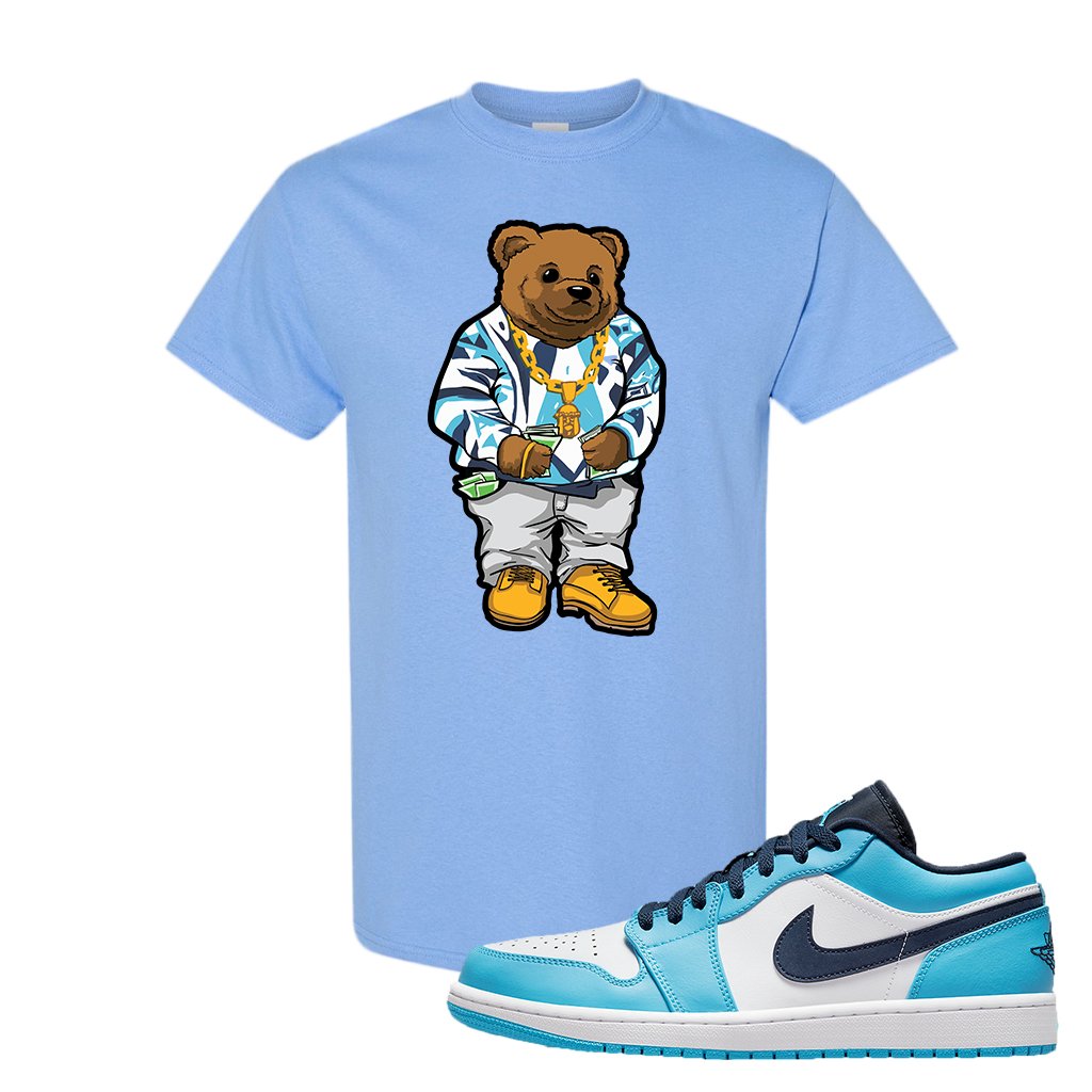 Air Jordan 1 Low UNC T Shirt | Sweater Bear, Light Blue