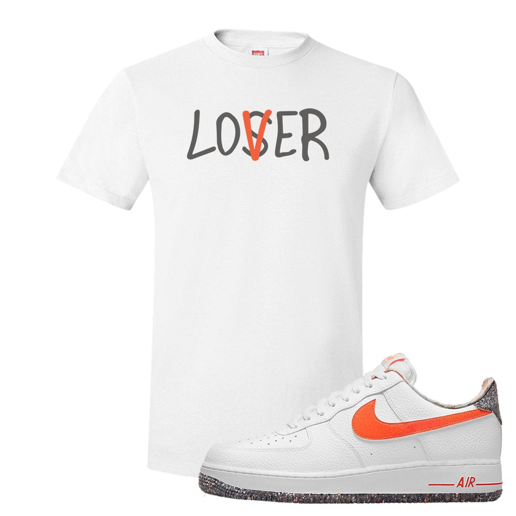 Air Force 1 Low Crimson Grind Rubber T Shirt | Lover, White