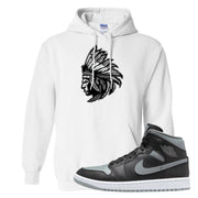 Alternate Shadow Mid 1s Hoodie | Indian Chief, White
