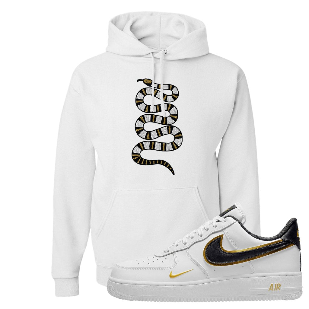 Air Force 1 Low White Gold Hoodie | Coiled Snake, White
