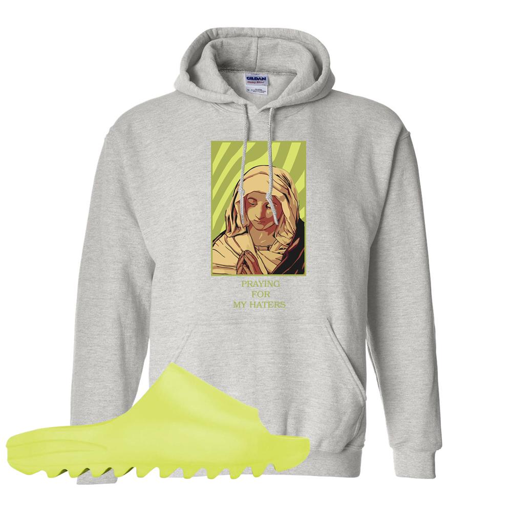 Glow Green Slides Hoodie | God Told Me, Ash