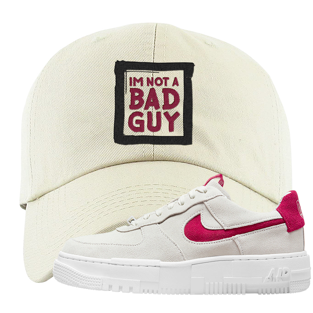 Mystic Hibiscus Pixel AF1s Dad Hat | I'm Not A Bad Guy, White