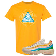 Rise Unity Sail 95s T Shirt | All Seeing Eye, Gold