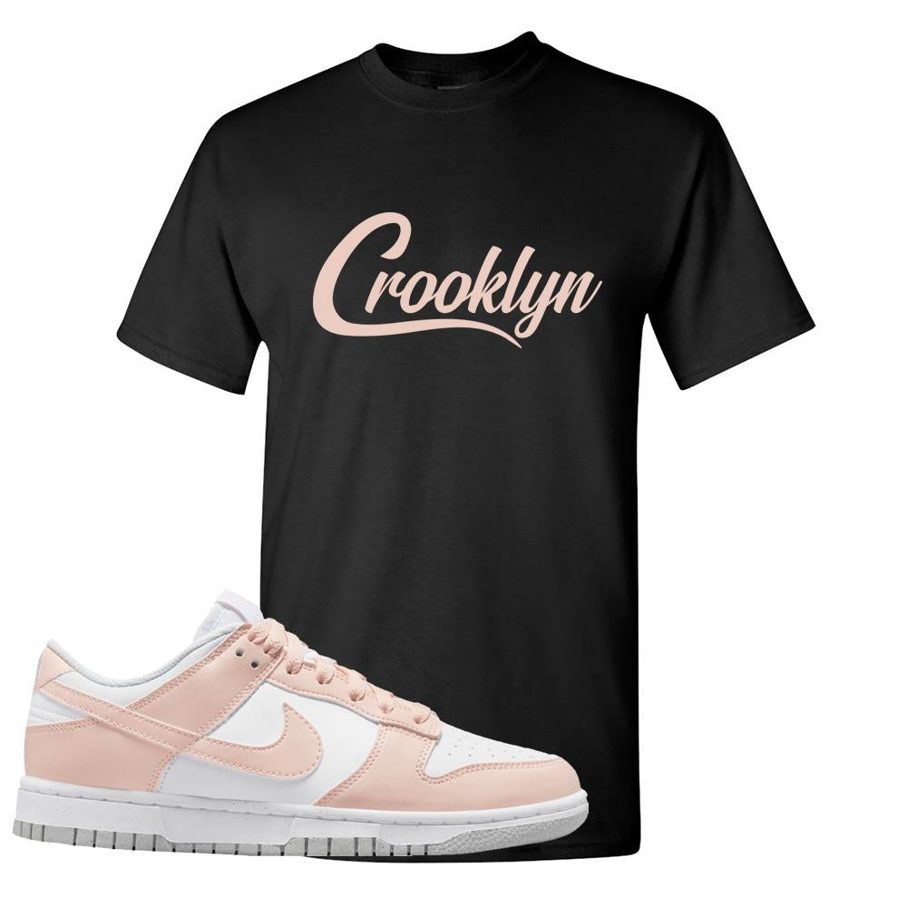 Move To Zero Pink Low Dunks T Shirt | Crooklyn, Black