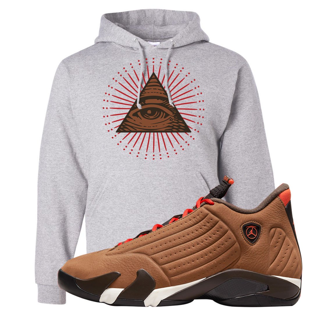 Winterized 14s Hoodie | All Seeing Eye, Ash