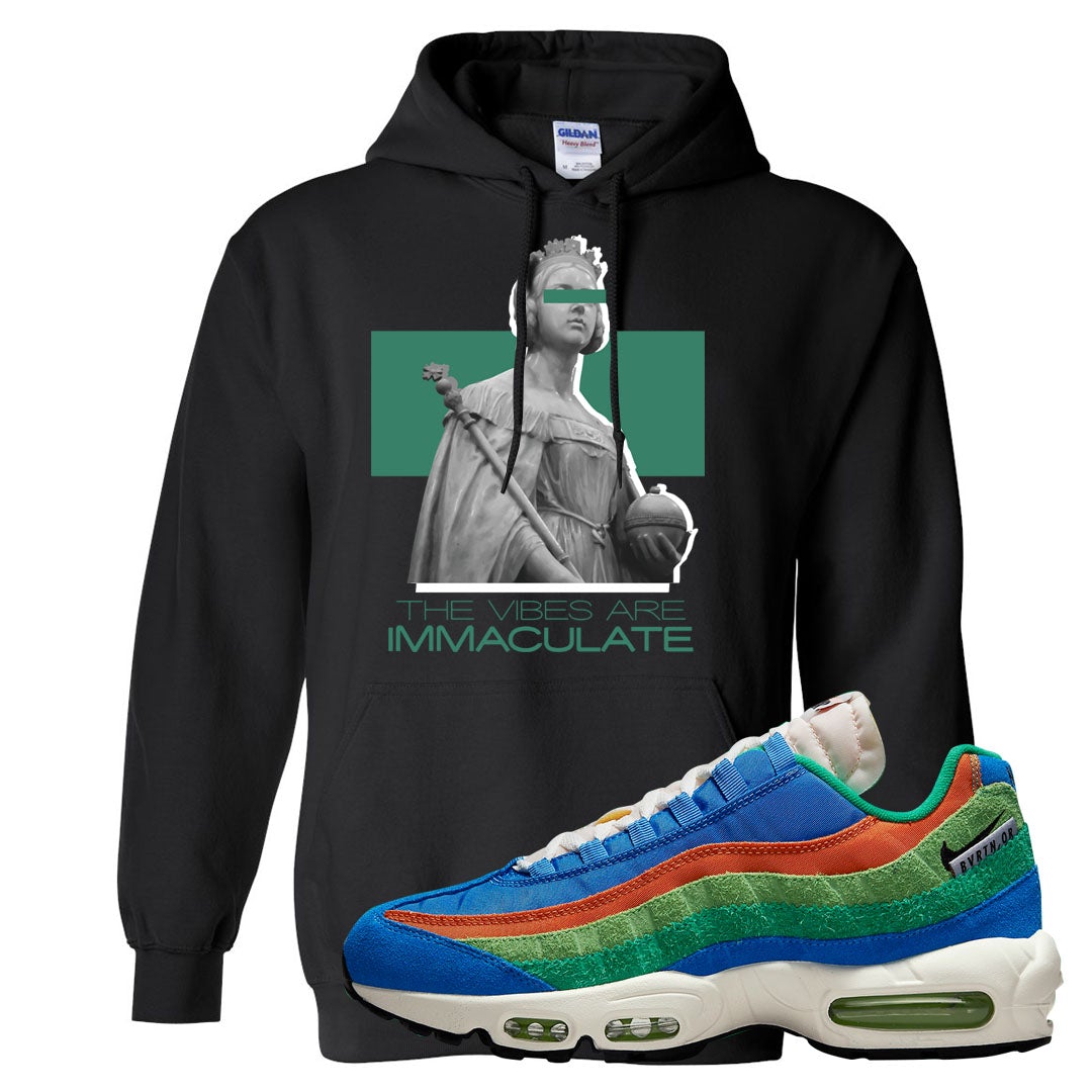 Light Blue Green AMRC 95s Hoodie | The Vibes Are Immaculate, Black