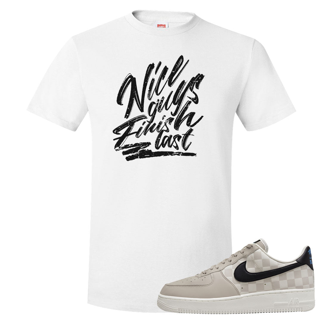 King Day Low AF 1s T Shirt | Nice Guys Finish Last, White