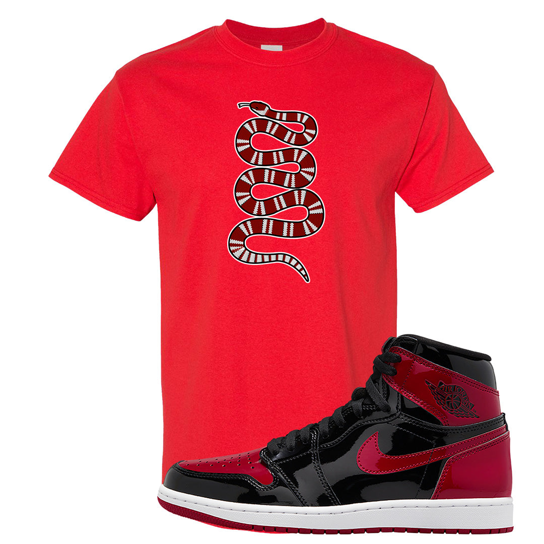 Patent Bred 1s T Shirt | Coiled Snake, Red