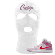 Valentine's Day Mid 1s Ski Mask | Crooklyn, White