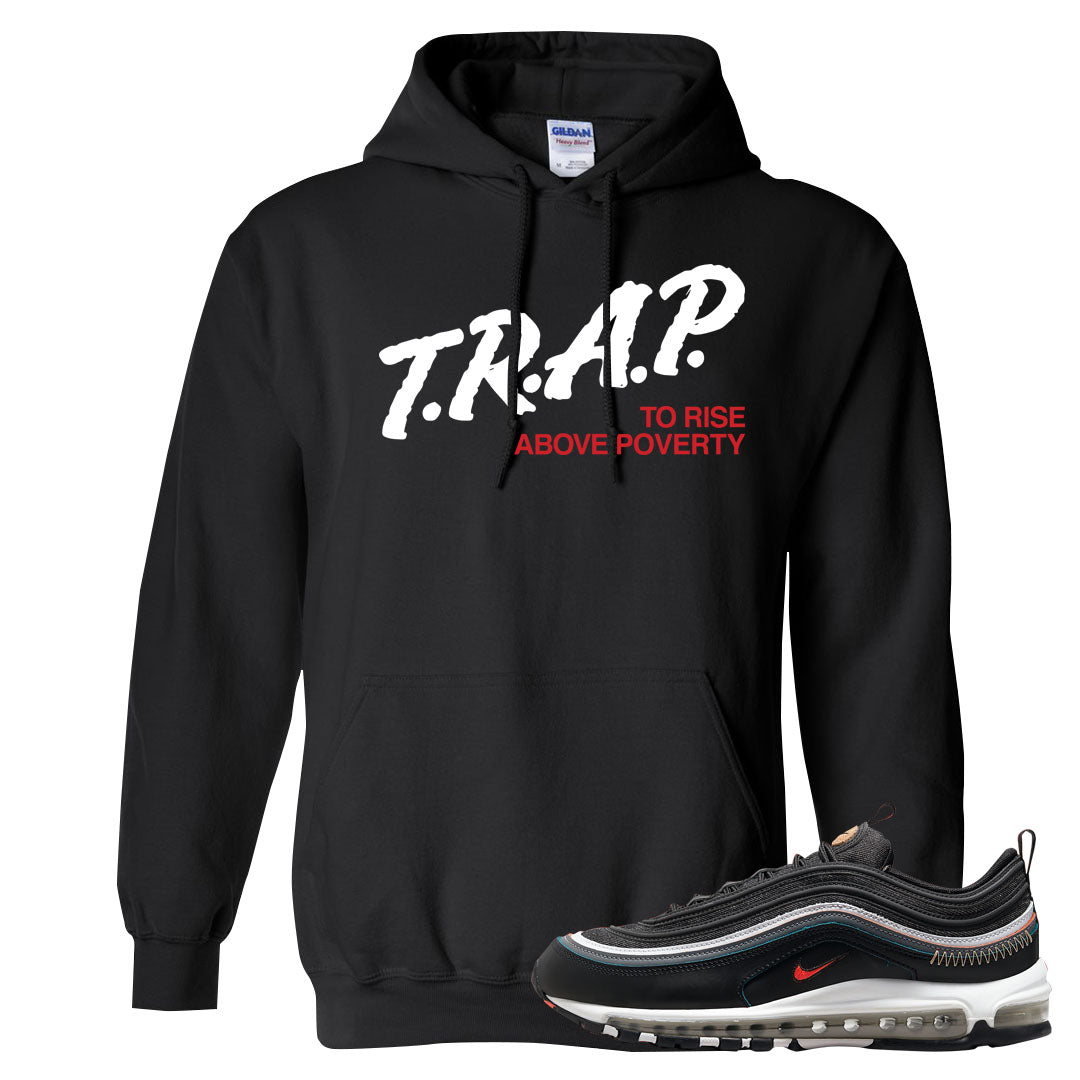 Alter and Reveal 97s Hoodie | Trap To Rise Above Poverty, Black