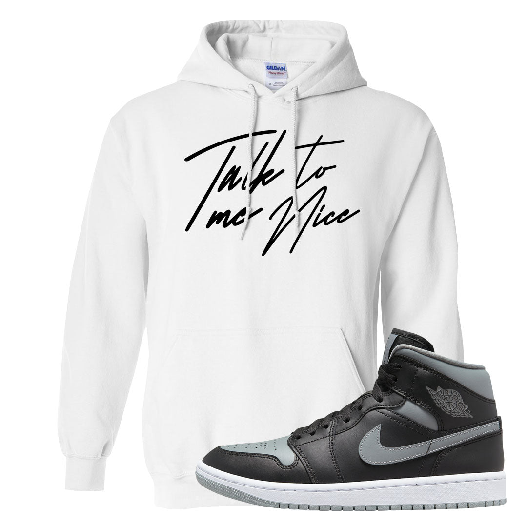 Alternate Shadow Mid 1s Hoodie | Talk To Me Nice, White