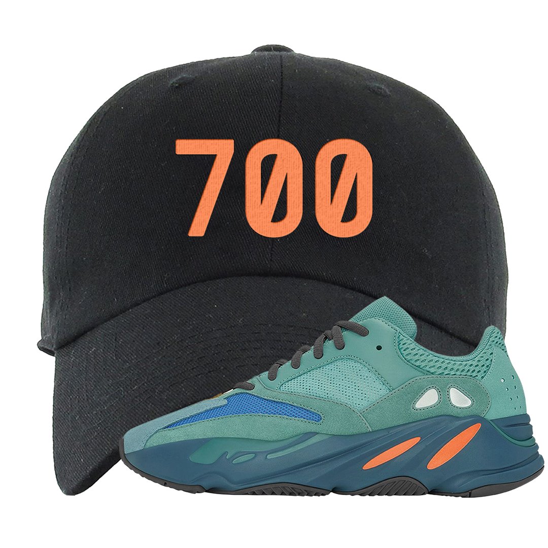 Faded Azure 700s Dad Hat | 700, Black