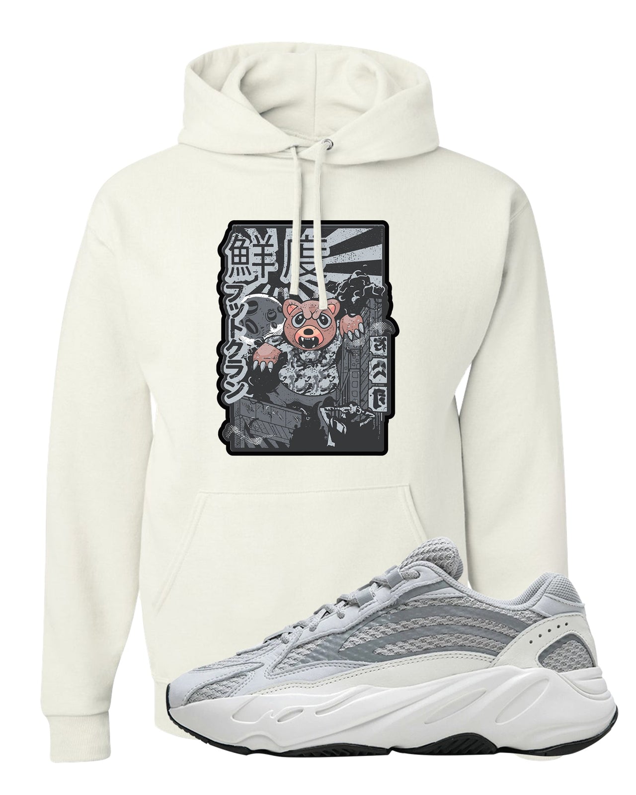 Static v2 700s Hoodie | Attack Of The Bear, White
