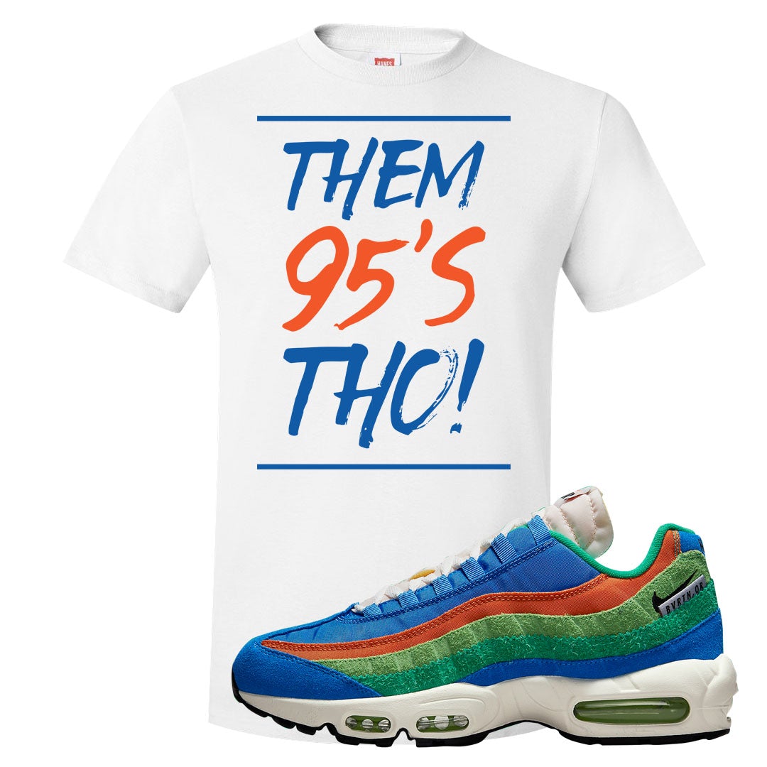Light Blue Green AMRC 95s T Shirt | Them 95's Tho, White