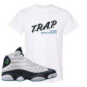 Obsidian 13s T Shirt | Trap To Rise Above Poverty, White