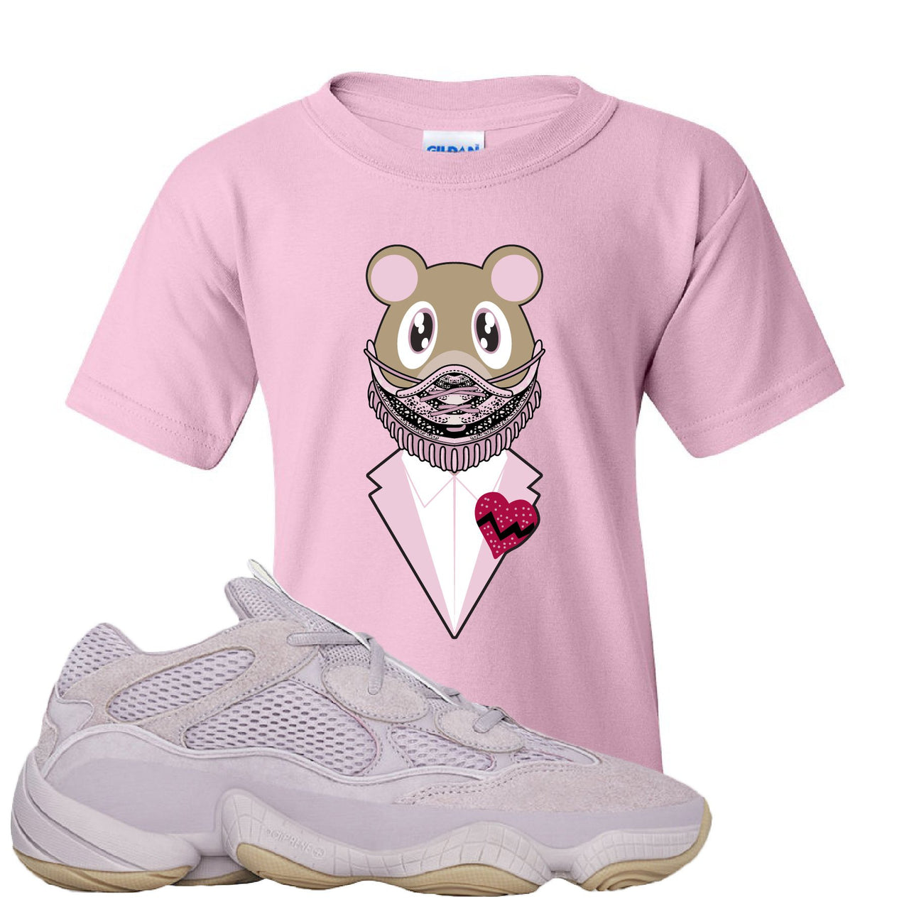 Yeezy 500 Soft Vision Yeezy Sneaker Mask Light Pink Sneaker Hook Up Kid's T-Shirt