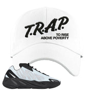 MNVN 700s Blue Tint Dad Hat | Trap To Rise Above Poverty, White