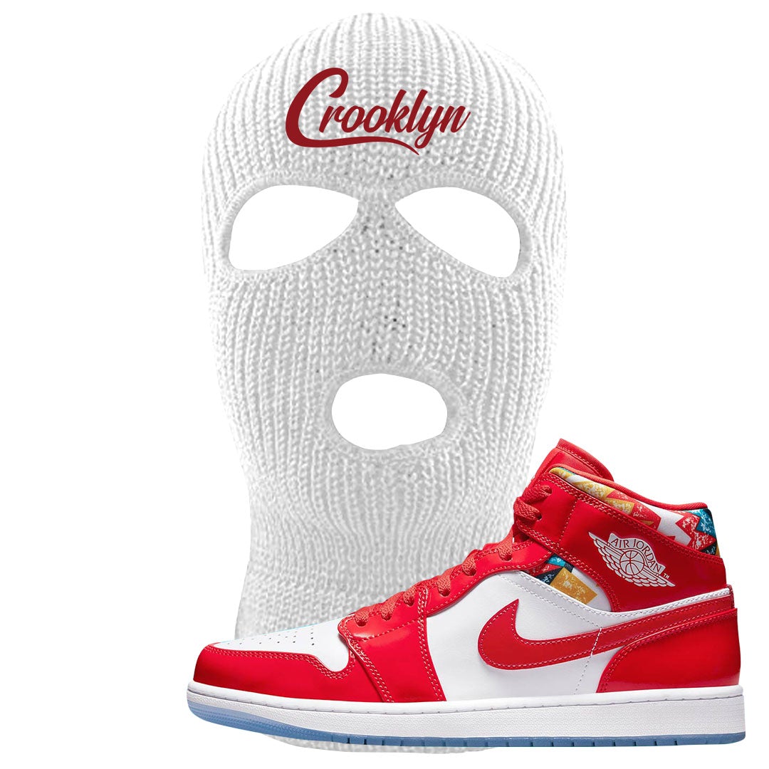 Barcelona Sweater Mid 1s Ski Mask | Crooklyn, White