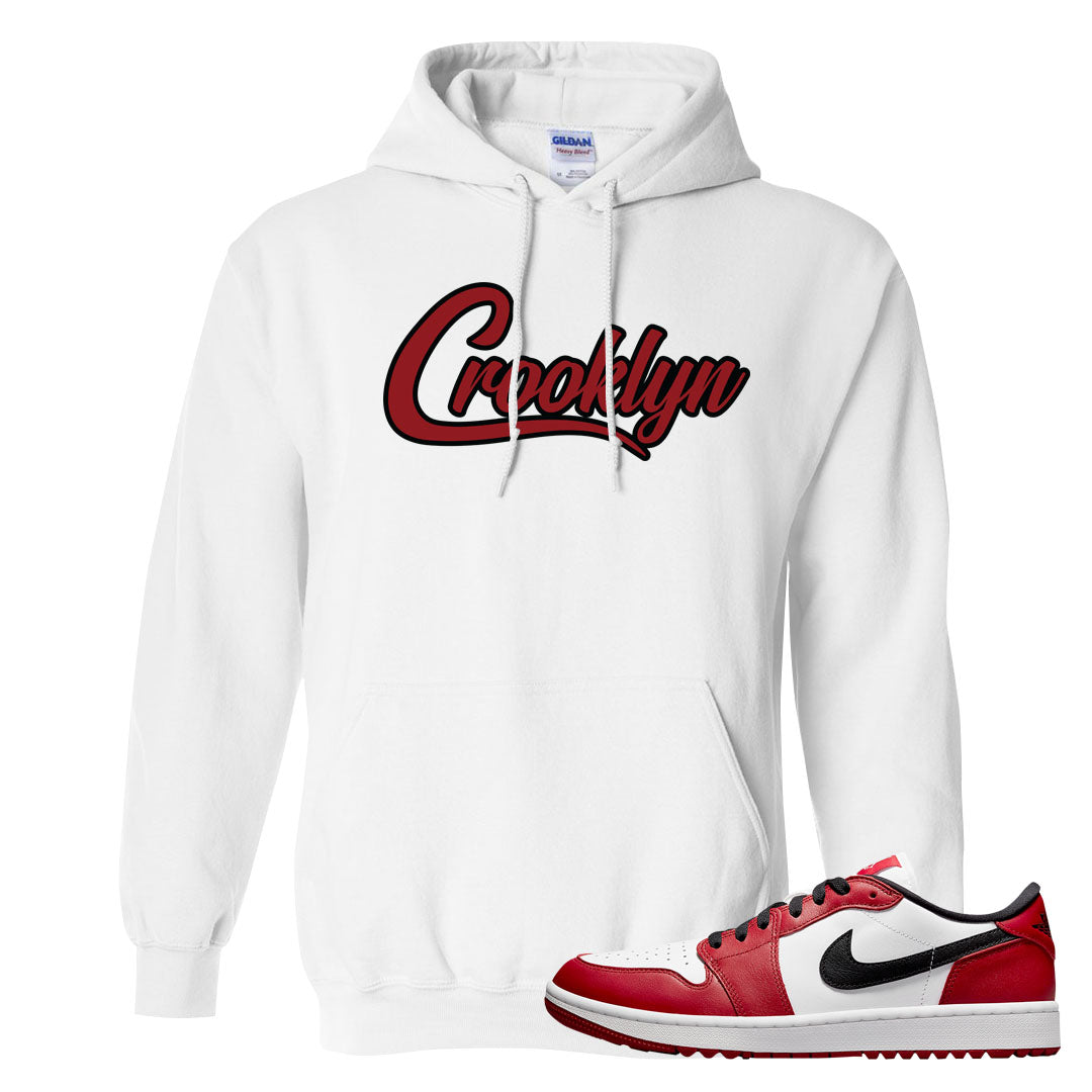 Chicago Golf Low 1s Hoodie | Crooklyn, White