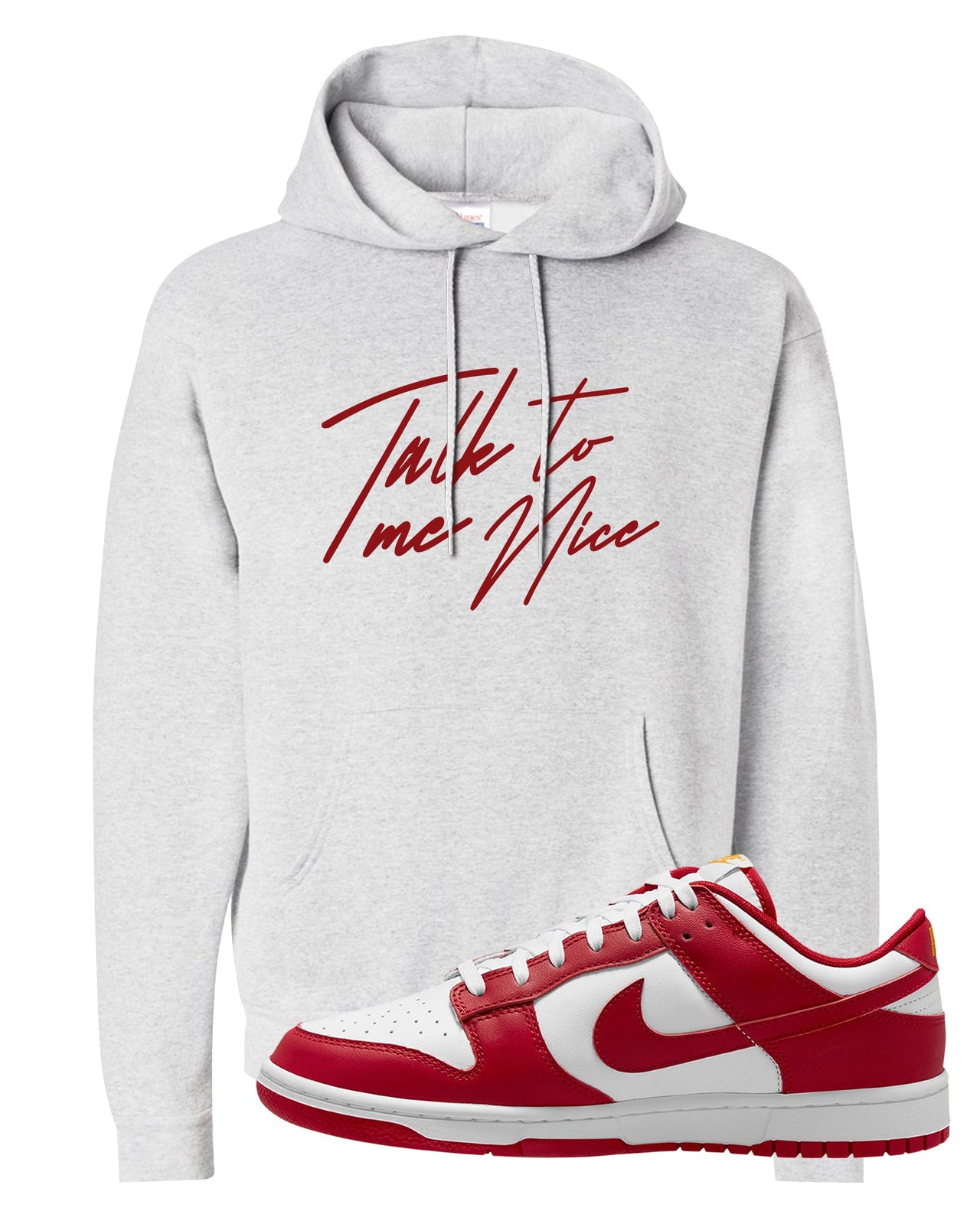 Red White Yellow Low Dunks Hoodie | Talk To Me Nice, Ash
