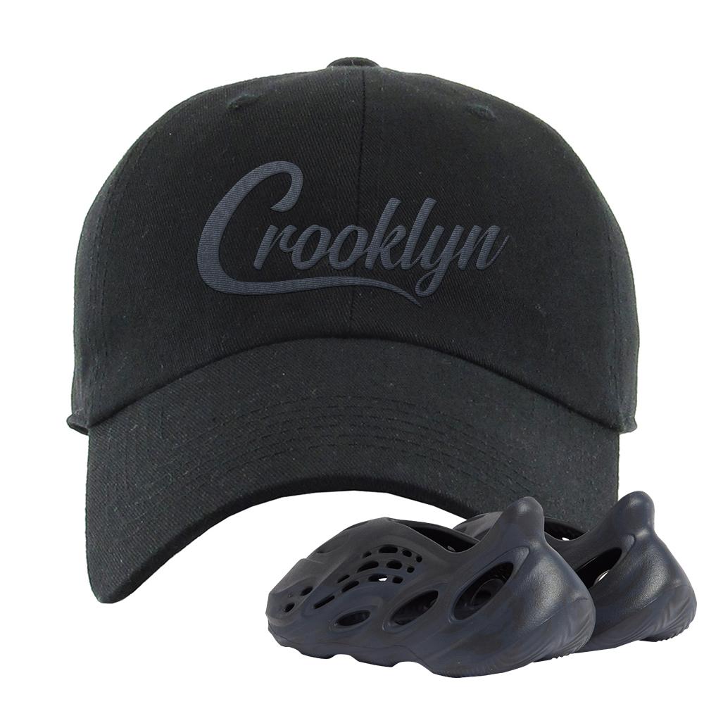 Yeezy Foam Runner Mineral Blue Dad Hat | Crooklyn, Black