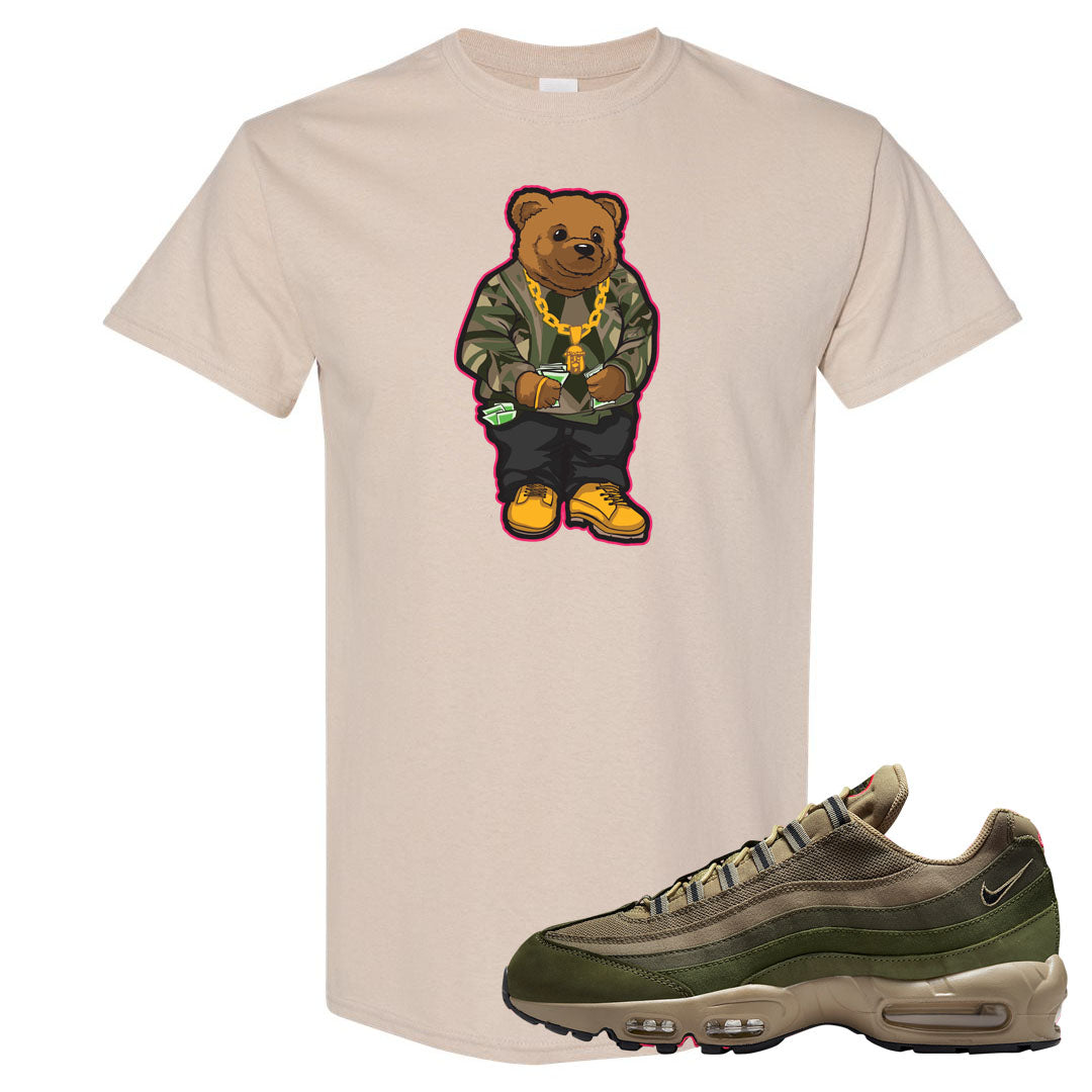 Medium Olive Rough Green 95s T Shirt | Sweater Bear, Sand