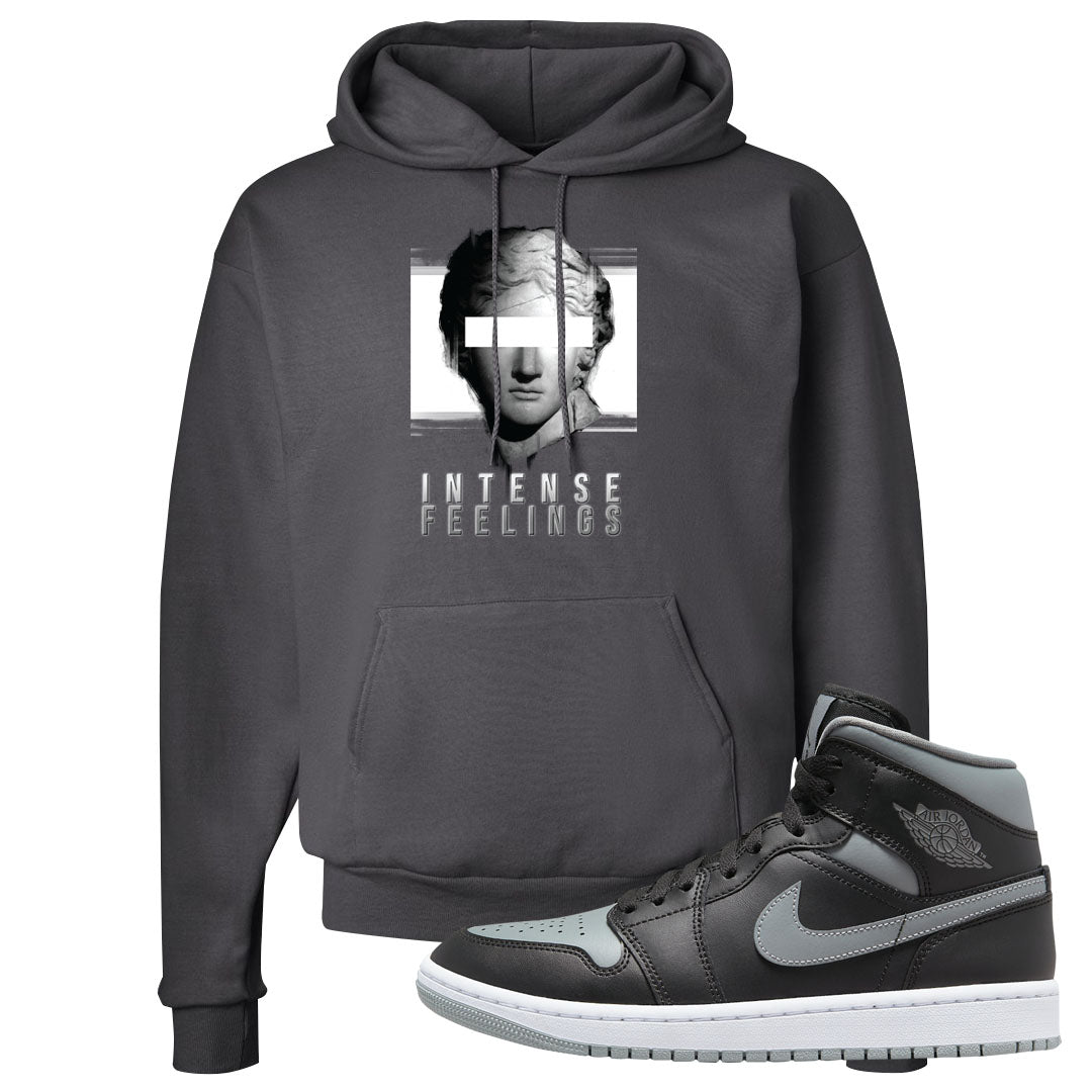 Alternate Shadow Mid 1s Hoodie | Intense Feelings, Smoke Grey