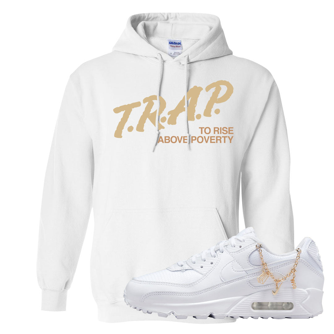 Charms 90s Hoodie | Trap To Rise Above Poverty, White
