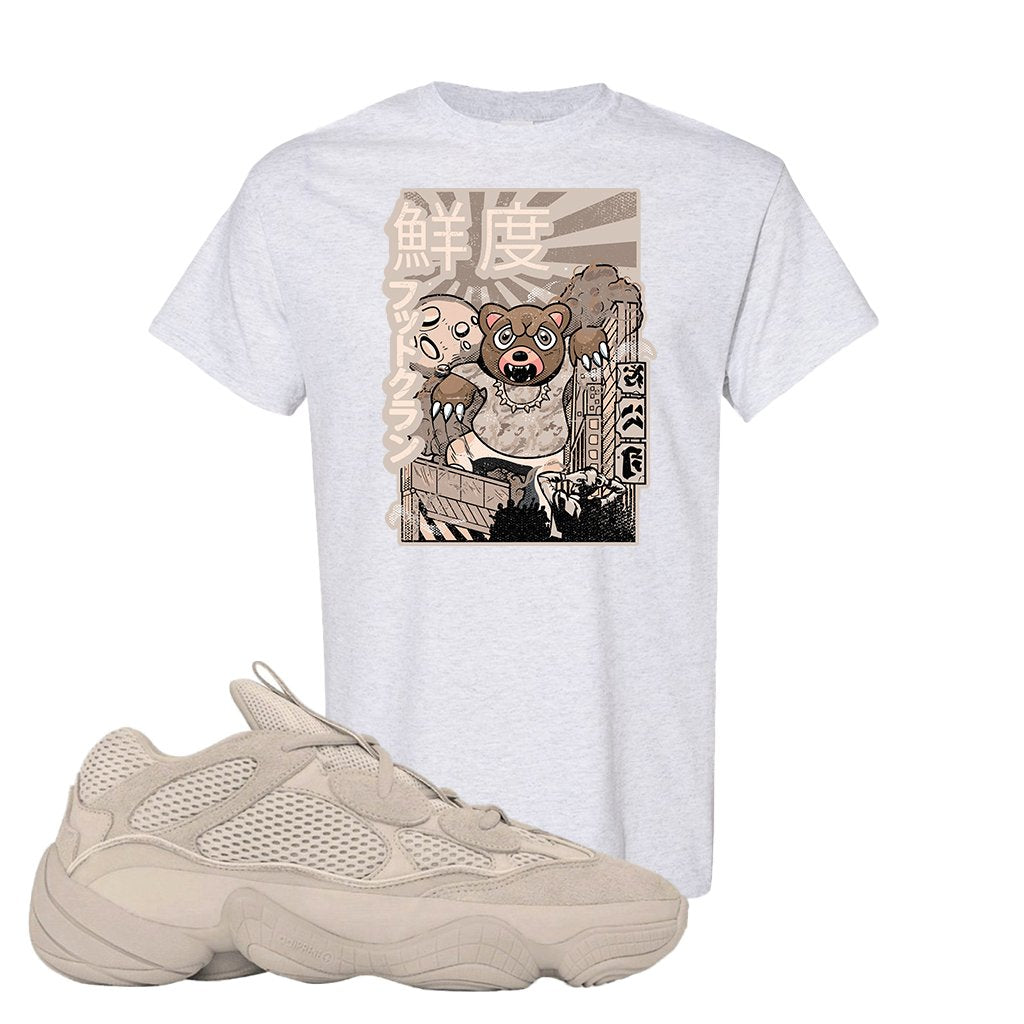 Yeezy 500 Taupe Light T Shirt | Attack Of The Bear, Ash