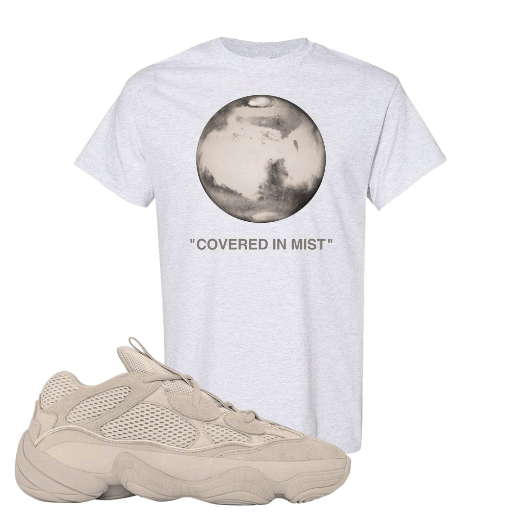Yeezy 500 Taupe Light T Shirt | Covered In Mist, Ash