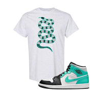 Air Jordan 1 Mid Tropical Twist T Shirt | Coiled Snake, Ash