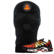 Sunset Gradient Pluses Ski Mask | All Seeing Eye, Black