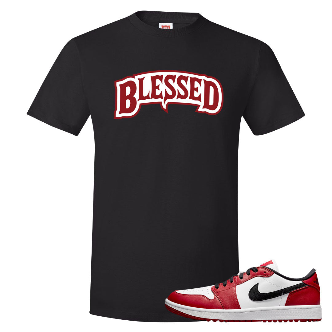 Chicago Golf Low 1s T Shirt | Blessed Arch, Black