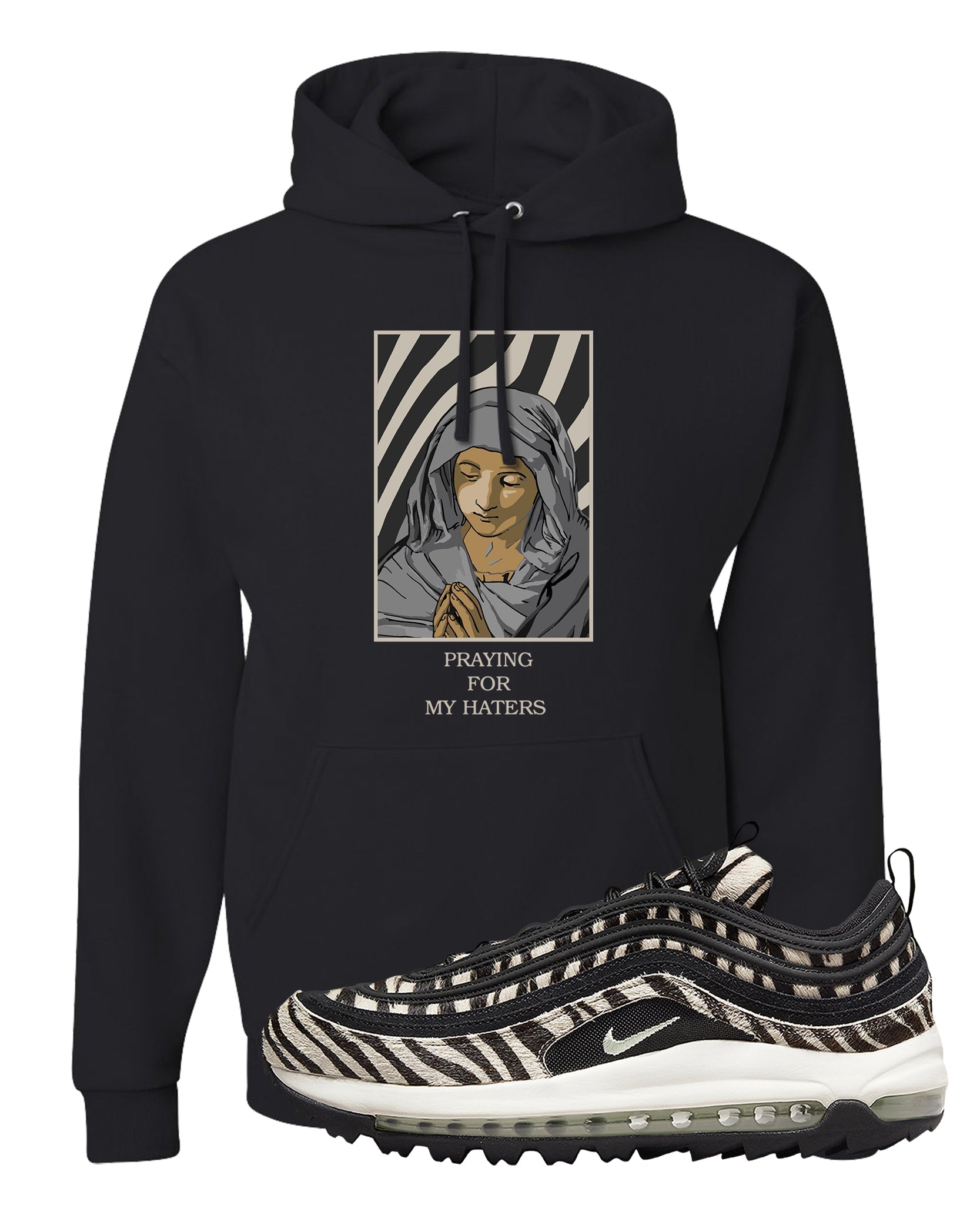 Zebra Golf 97s Hoodie | God Told Me, Black