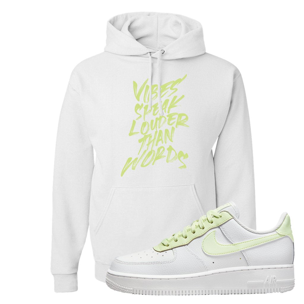 WMNS Color Block Mint 1s Hoodie | Vibes Speak Louder Than Words, White