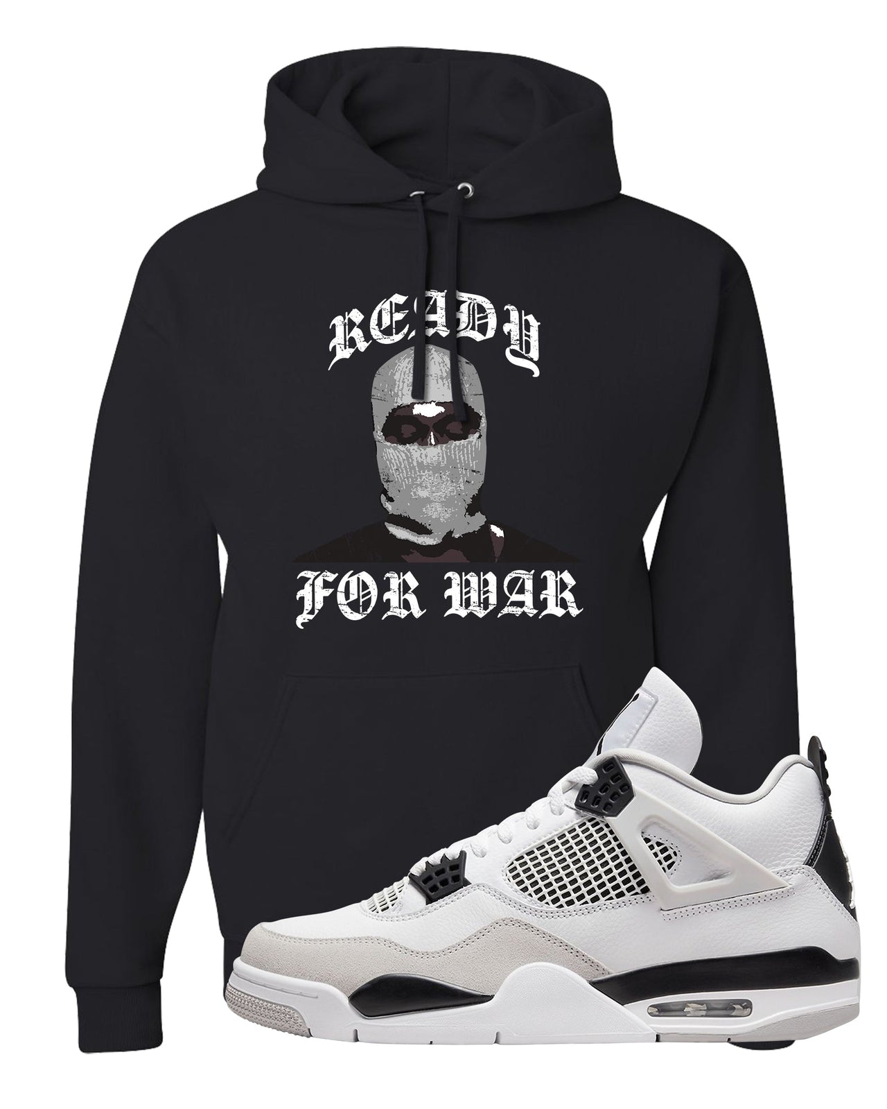 Military Black 4s Hoodie | Ready For War, Black