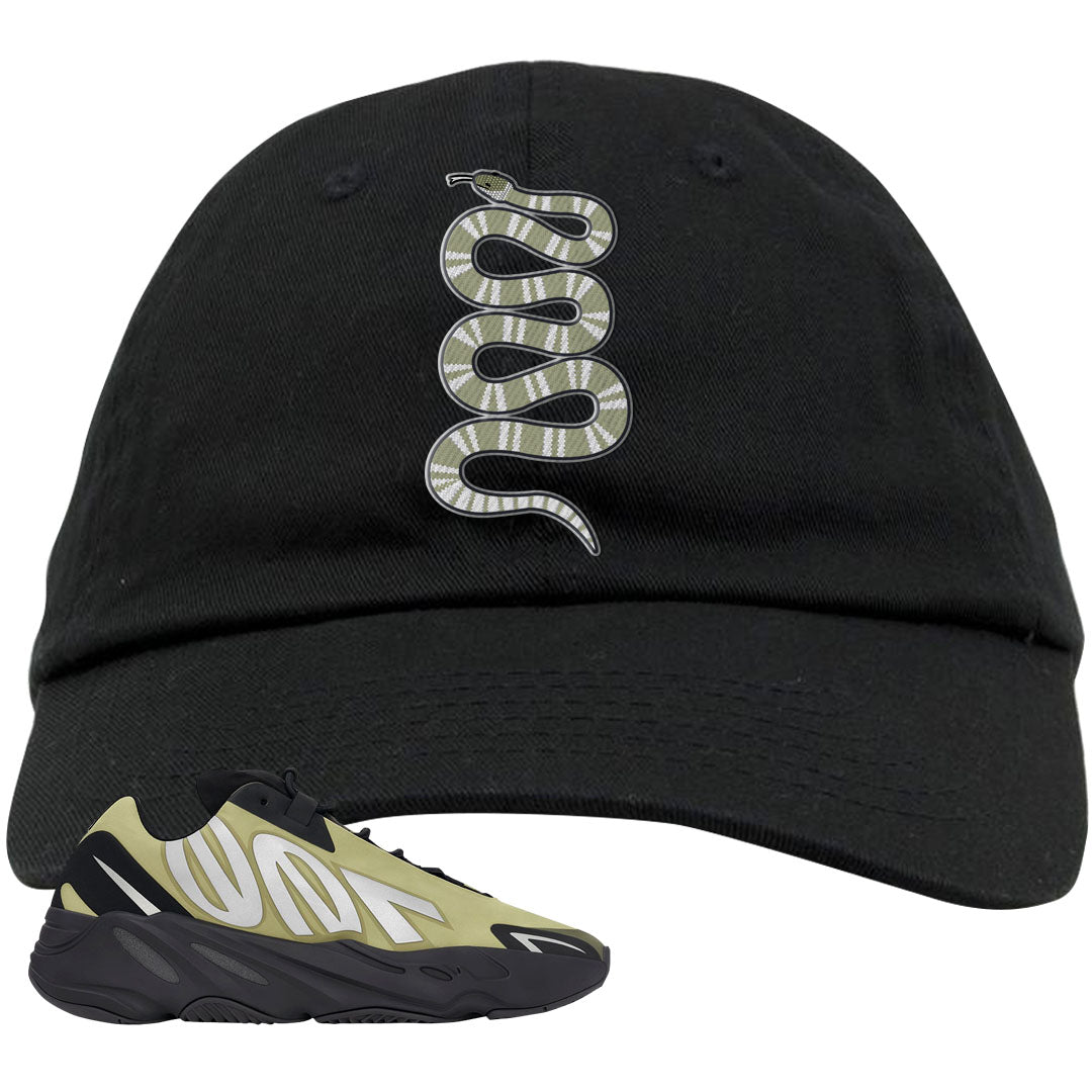 Resin MNVN 700s Dad Hat | Coiled Snake, Black