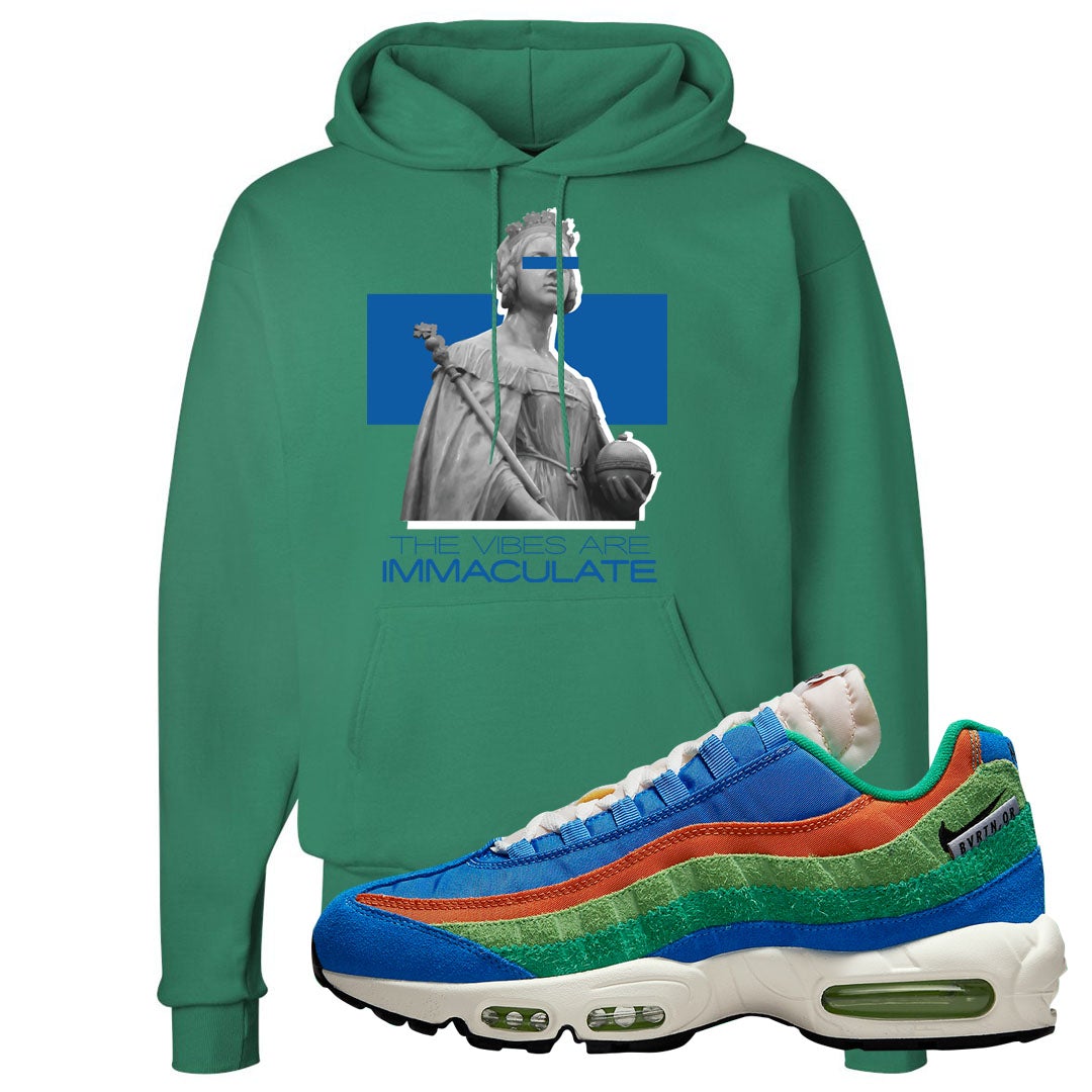 Light Blue Green AMRC 95s Hoodie | The Vibes Are Immaculate, Kelly Green