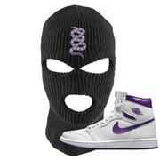 Air Jordan 1 Metallic Purple Ski Mask | Coiled Snake, Black