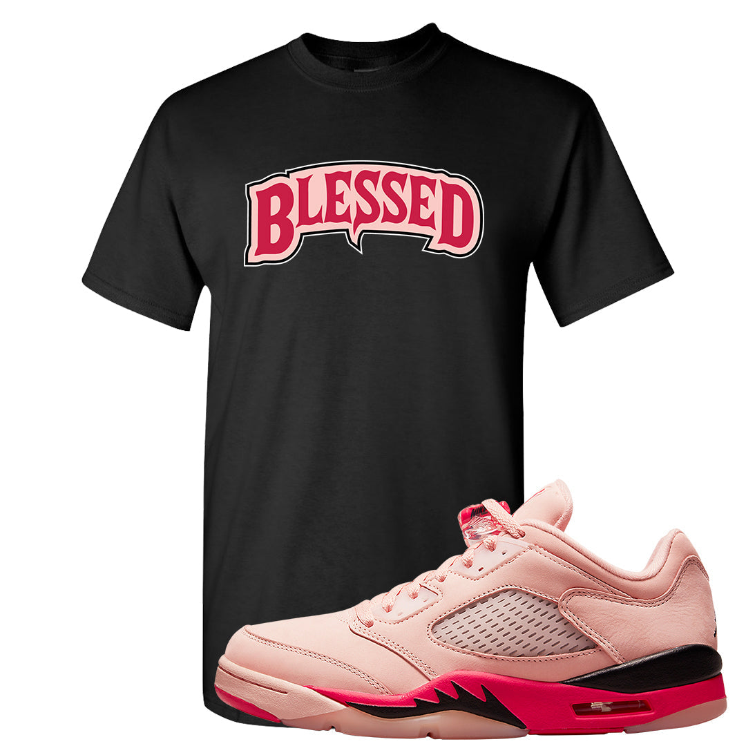 Arctic Pink Low 5s T Shirt | Blessed Arch, Black