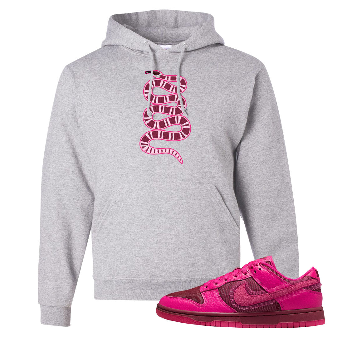 2022 Valentine's Day Low Dunks Hoodie | Coiled Snake, Ash