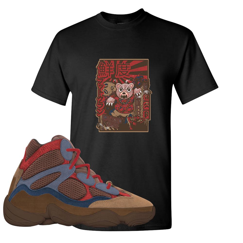 Yeezy 500 High Sumac T Shirt | Attack Of The Bear, Black