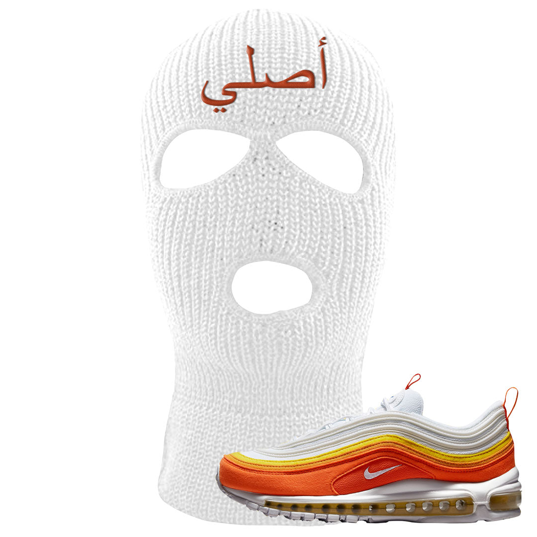 Club Orange Yellow 97s Ski Mask | Original Arabic, White