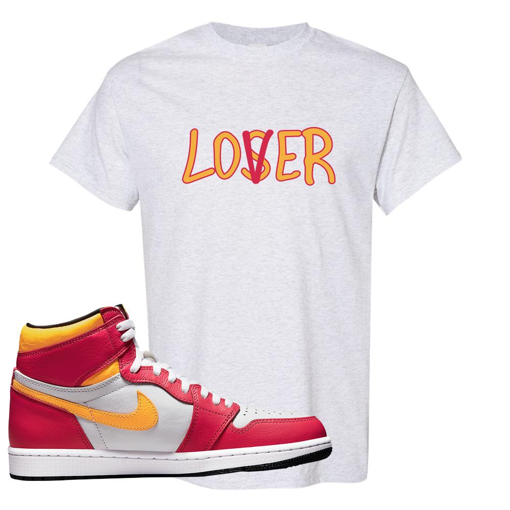 Air Jordan 1 Light Fusion Red T Shirt | Lover, Ash