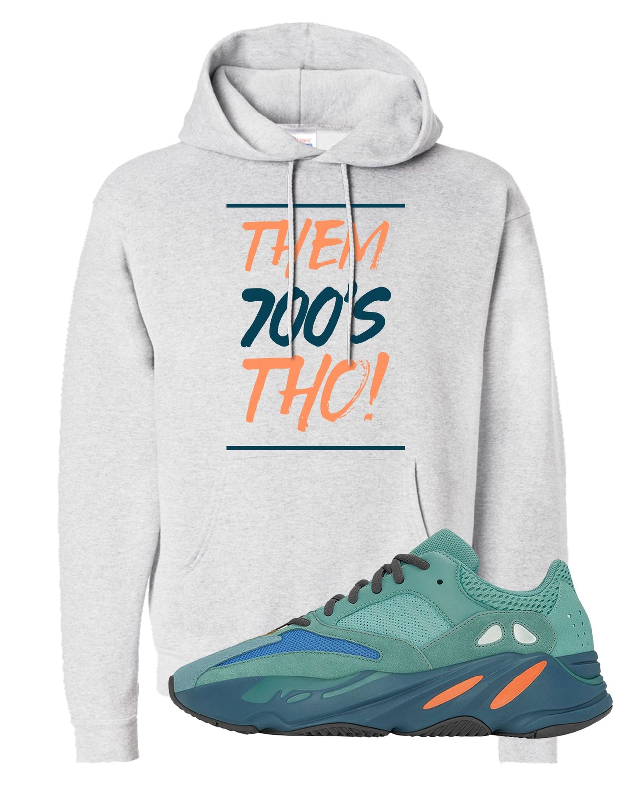 Faded Azure 700s Hoodie | Them 700's Tho, Ash