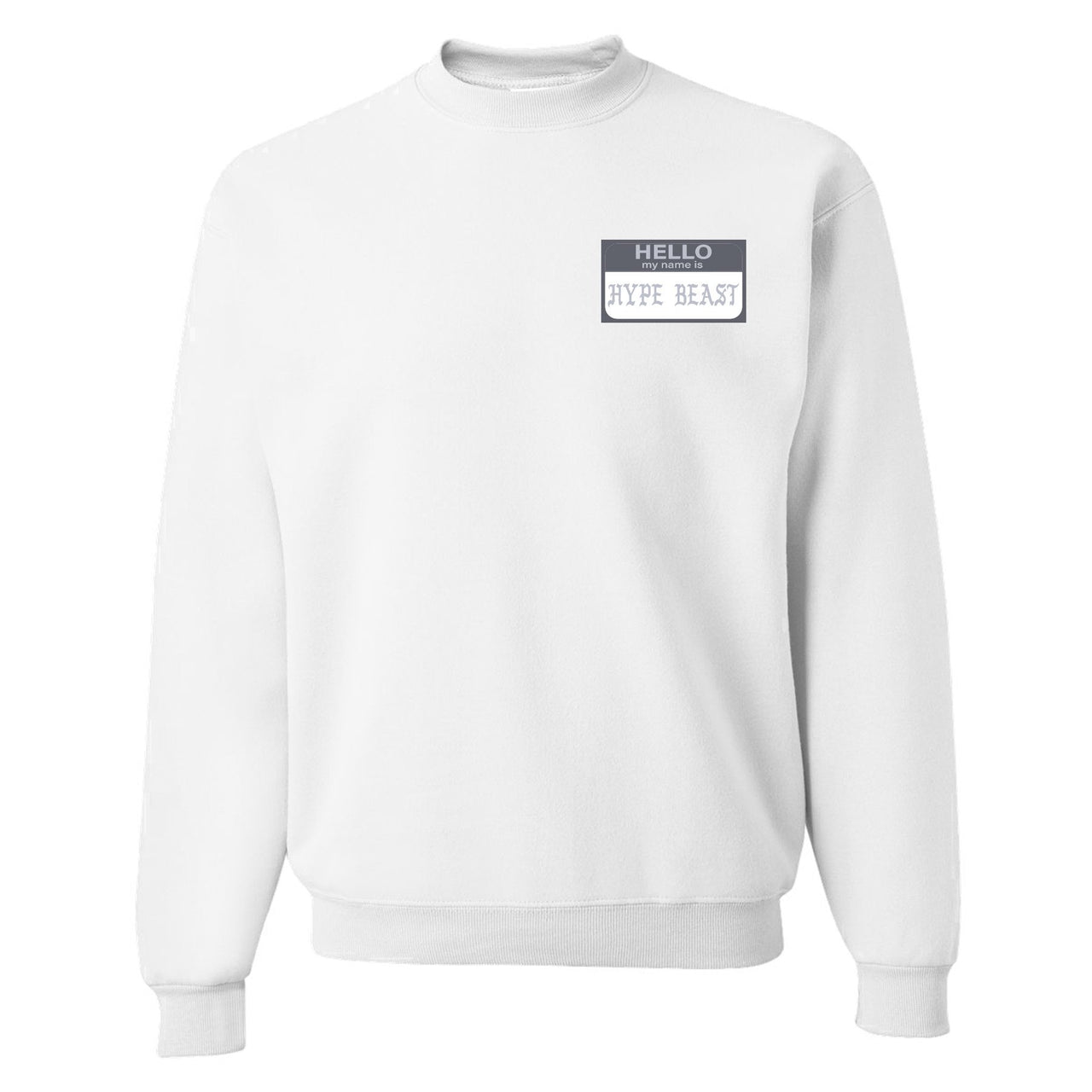 Analog 700s Crewneck Sweater | Hello My Name Is Hype Beast Pablo, White