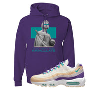 Sprung Natural Purple 95s Hoodie | The Vibes Are Immaculate, Deep Purple